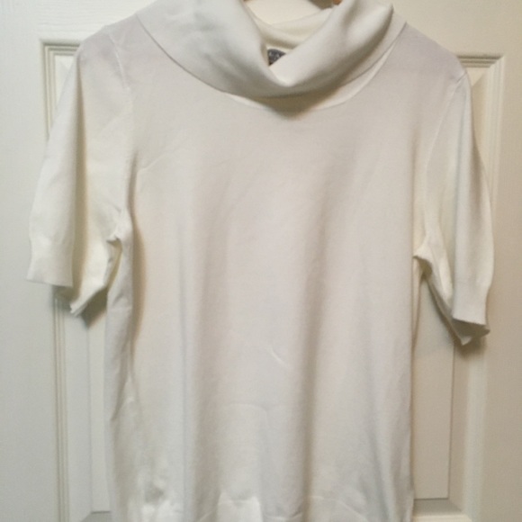 Laura petites short sleeve cowl sweater.  XL cream coloured.  NWOT. - Picture 5 of 5